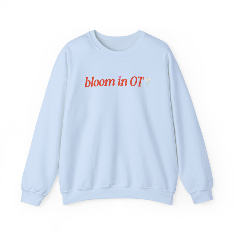 bloom in OT front/back crewneck