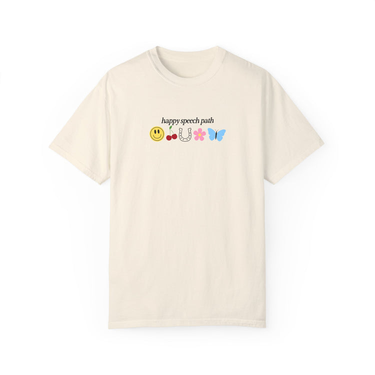 happy speech path comfort colors tee
