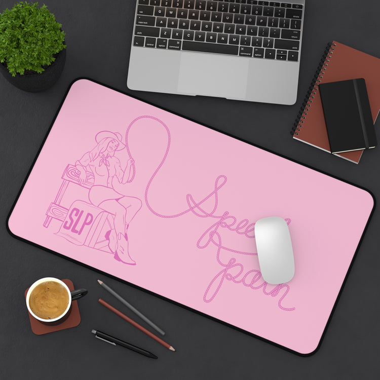 speech path cowgirl rope desk mat