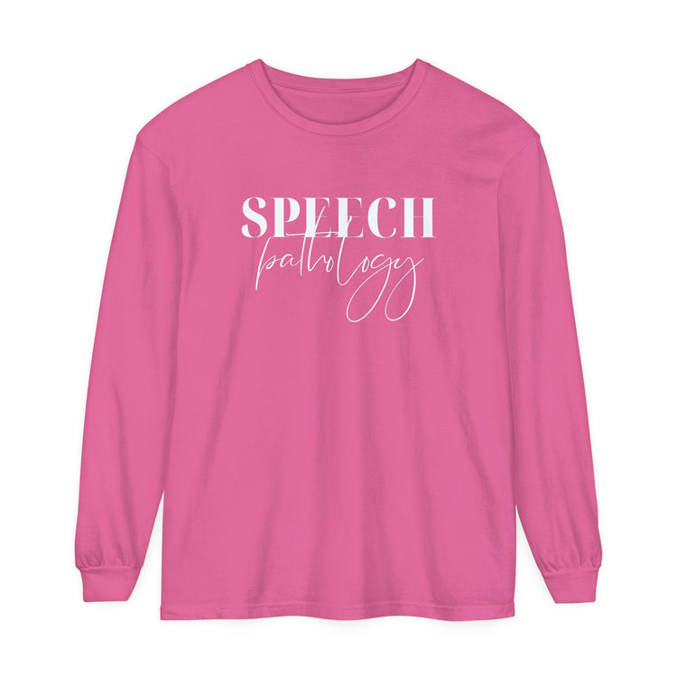 speech pathology comfort colors long sleeve tee