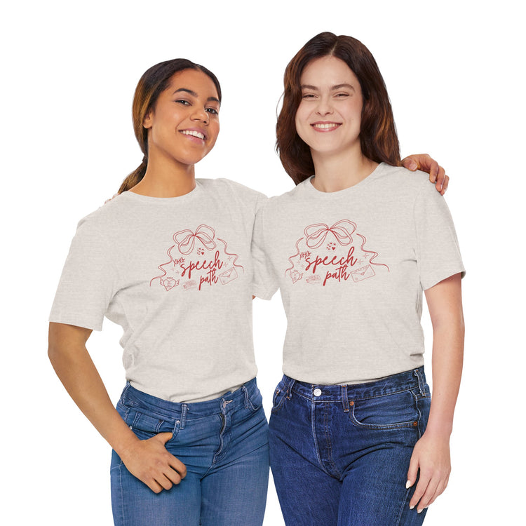 SLP valentine bow tee