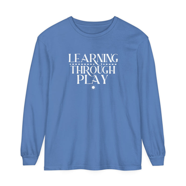 learning through play comfort colors long sleeve tee
