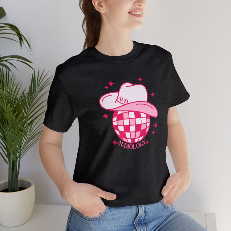 disco cowboy audiology short sleeve tee