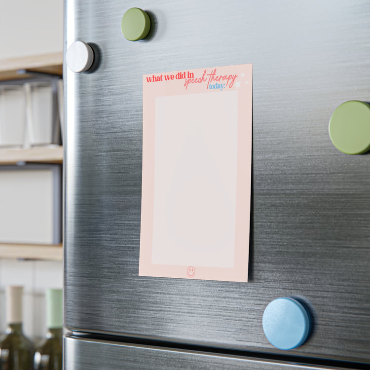 "what we did in speech today" pink 4X6 Post-it® Note Pads