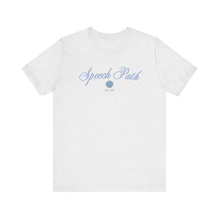 speech path clam short sleeve tee
