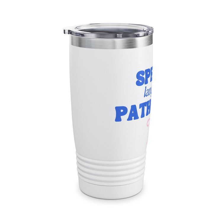 speech language pathology bow + heart 20oz insulated tumbler