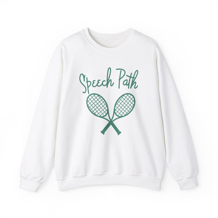 speech path beverly hills tennis crewneck