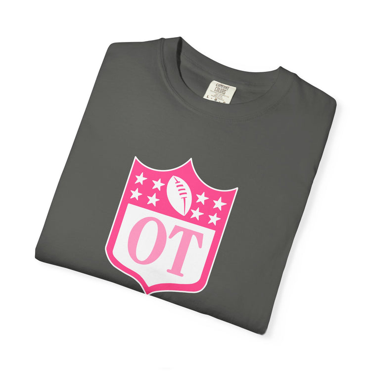 OT football crest comfort colors tee