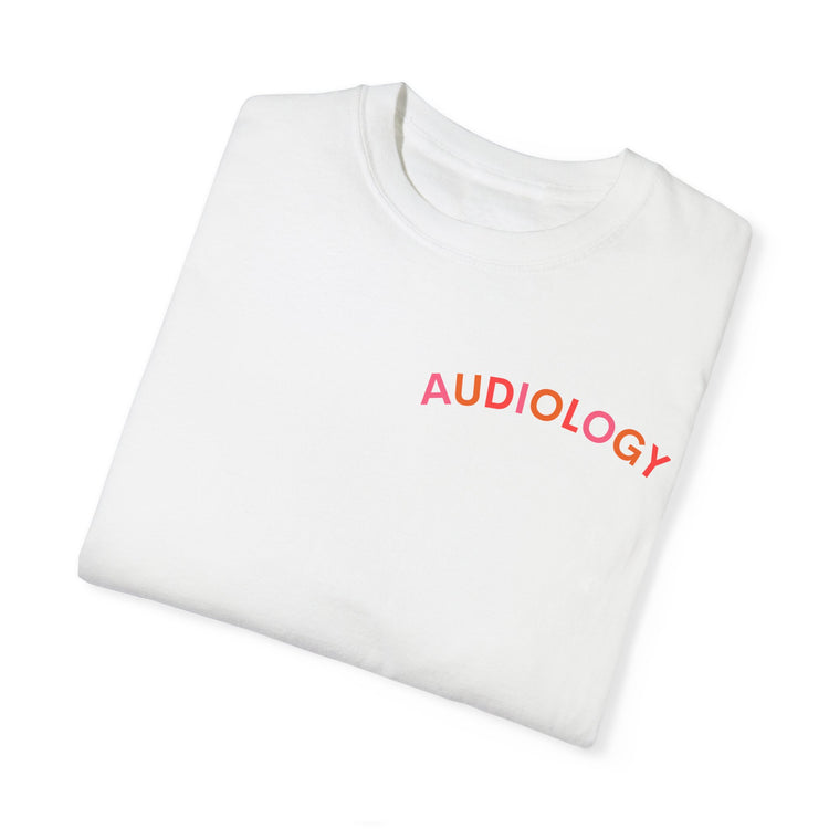 colorful audiology arch comfort colors tee