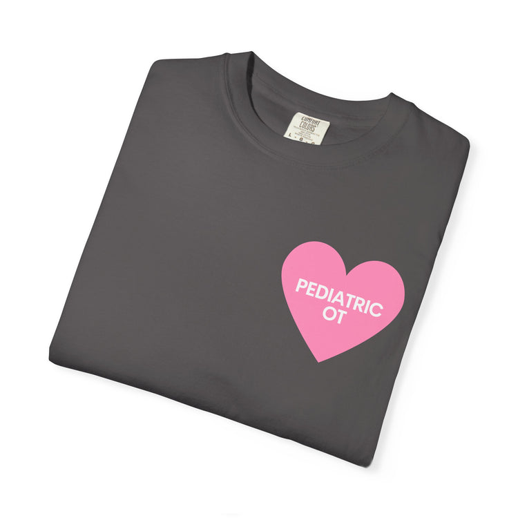 pediatric OT heart comfort colors tee