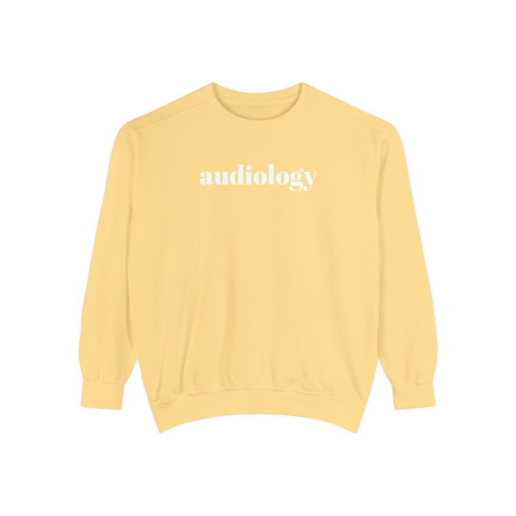 simple audiology comfort colors crewneck