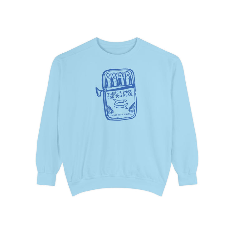 sardine kindness comfort colors crewneck