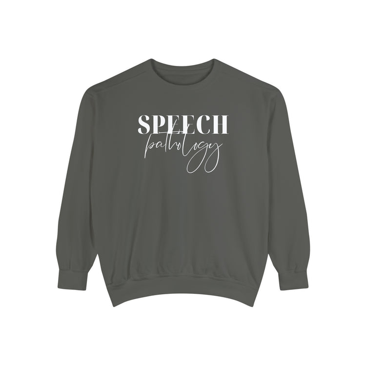 speech pathology cursive comfort colors crewneck