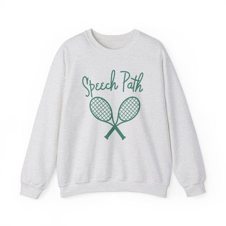 speech path beverly hills tennis crewneck