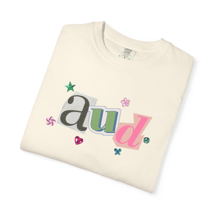 AUD newspaper gem comfort colors tee