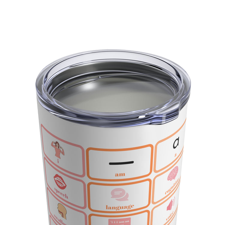 SLP scope AAC design tumbler 10oz
