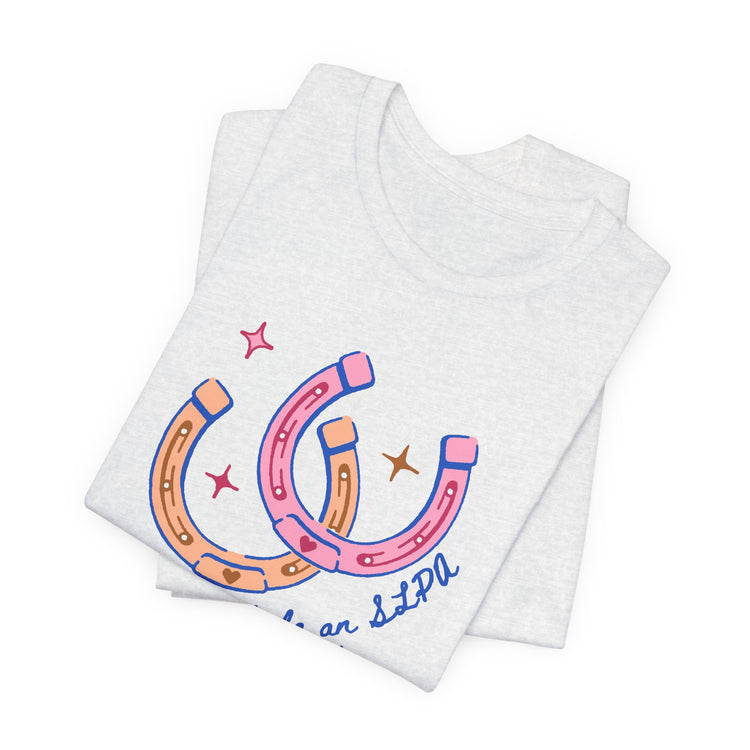 horseshoe lucky to be an SLPA tee