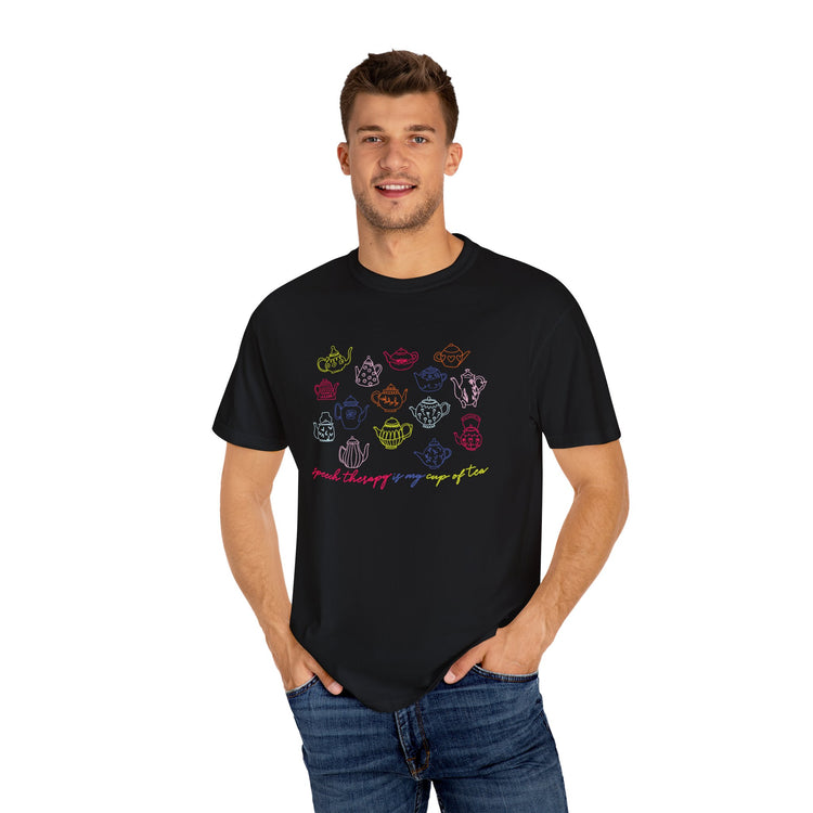 speech therapy is my cup of tea comfort colors tee