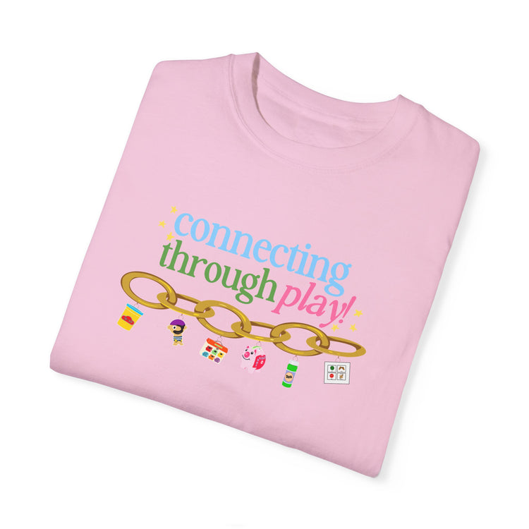 connecting through play chain comfort colors tee