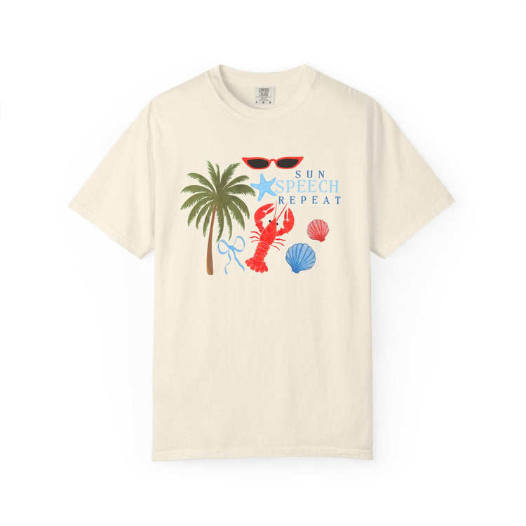 sun speech repeat comfort colors tee