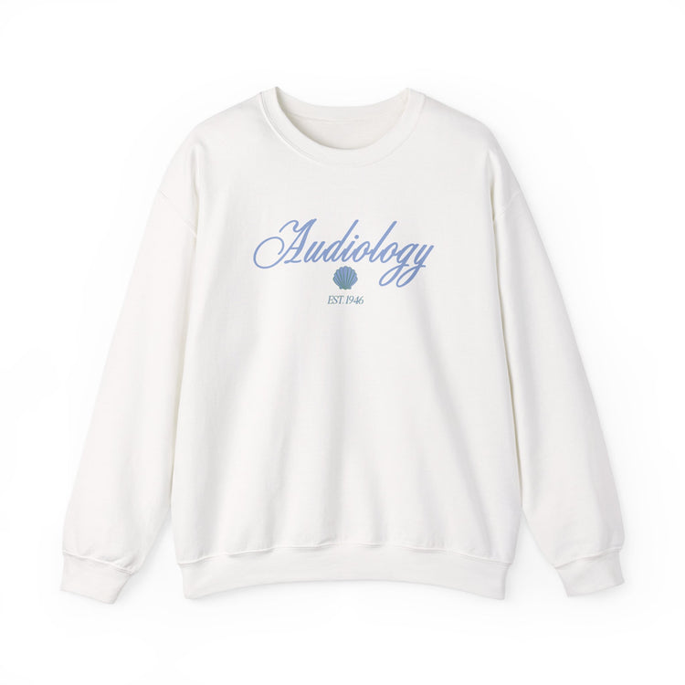 audiology clam est. 1946 crewneck