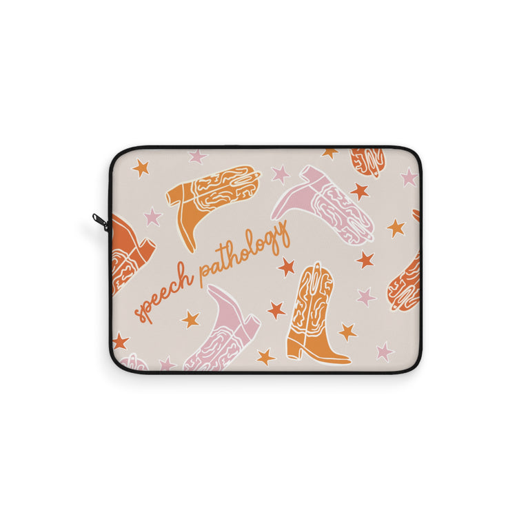 speech pathology boots laptop sleeve