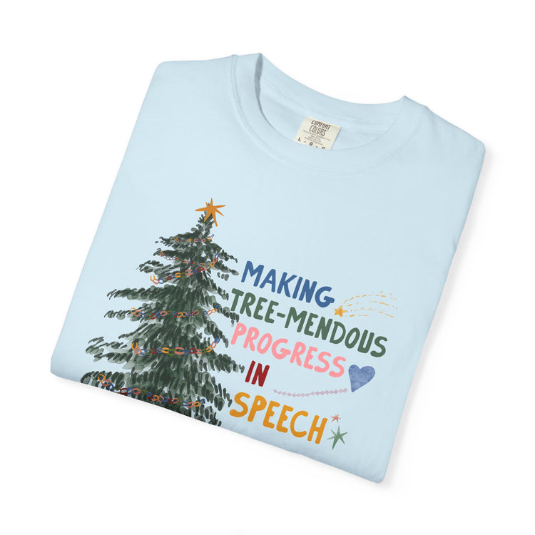making tree-mendous progress in speech comfort colors tee