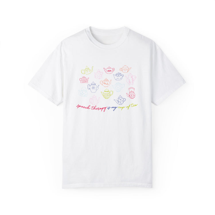 speech therapy is my cup of tea comfort colors tee