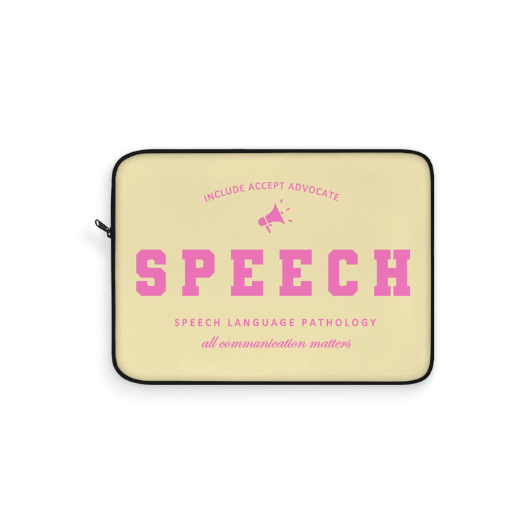 SPEECH varsity laptop sleeve