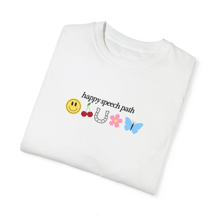 happy speech path comfort colors tee