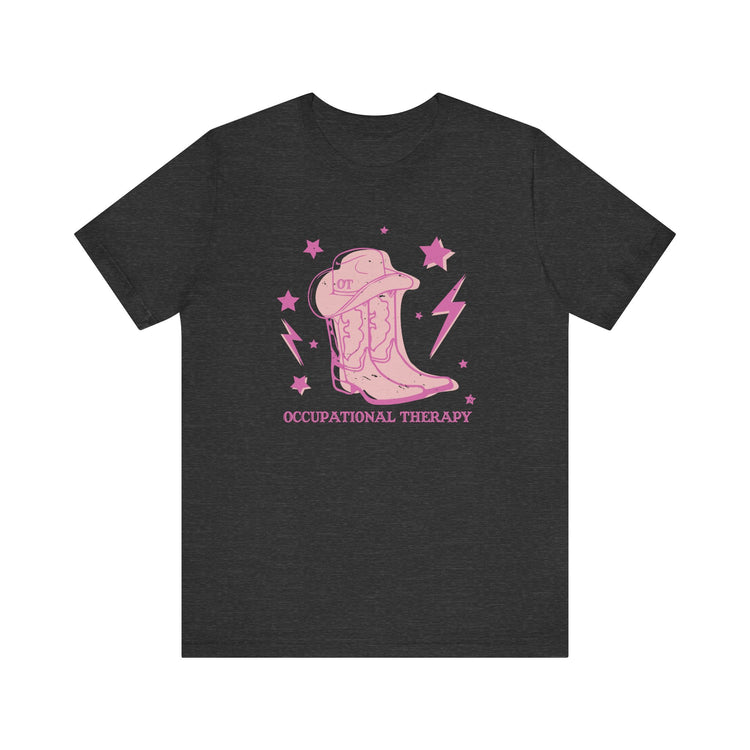 OT cowboy boots short sleeve tee