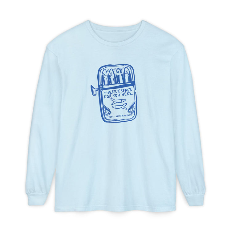 sardine kindness comfort colors long sleeve tee