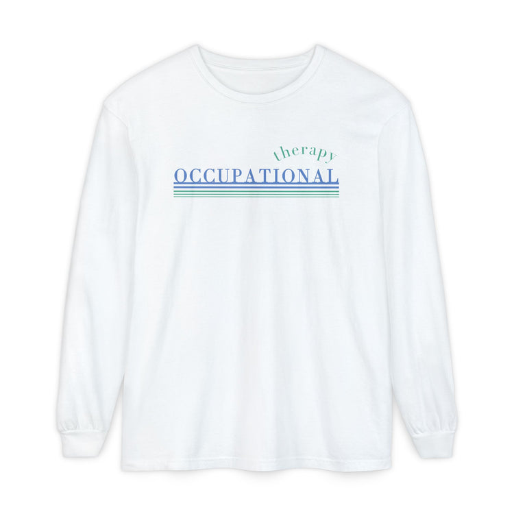 OT blue lines comfort colors long sleeve tee