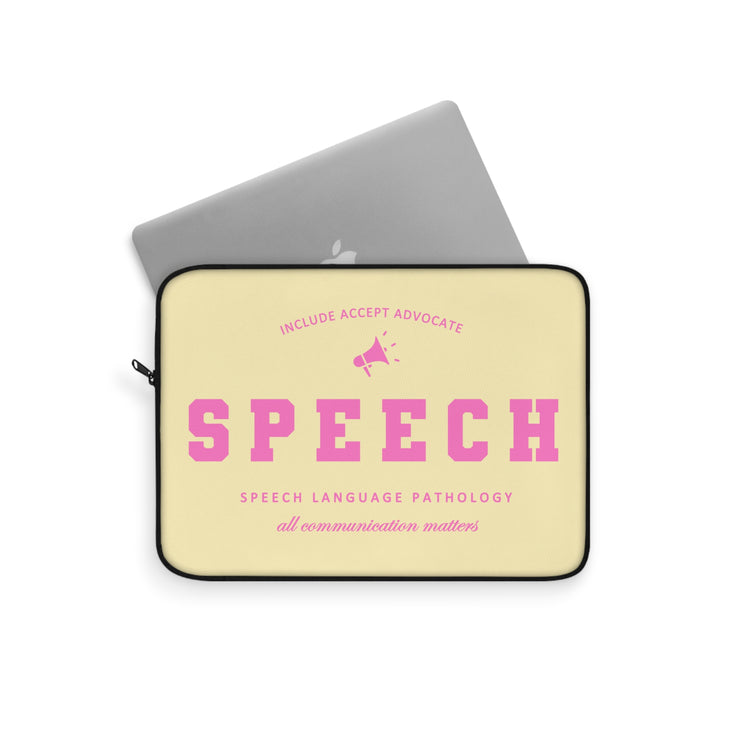 SPEECH varsity laptop sleeve