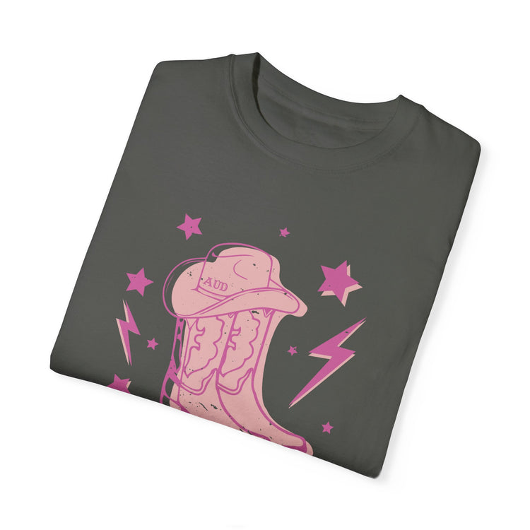 cowboy boots audiology comfort colors tee