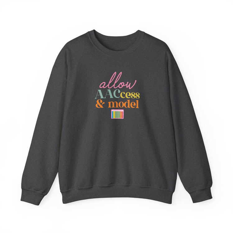 allow AAC access and model crewneck