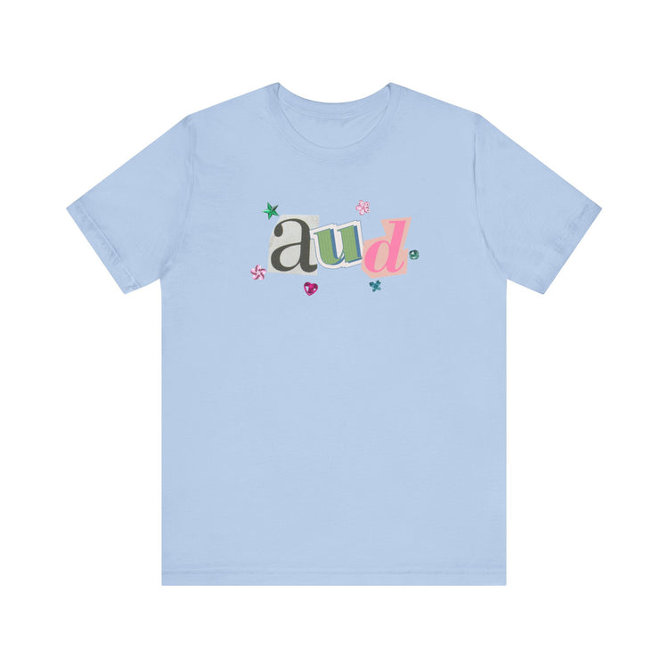 AUD newspaper gem short sleeve tee