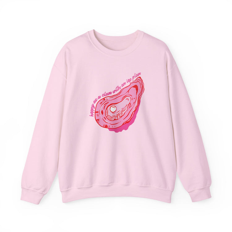 happy as a clam IEP plan crewneck