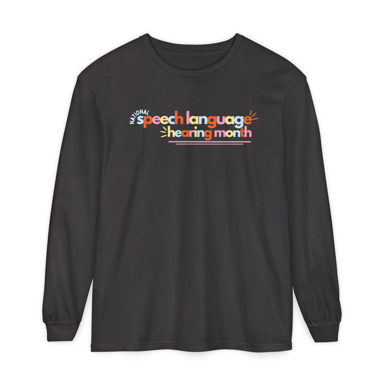 NSLHM colorful bold letters long sleeve tee