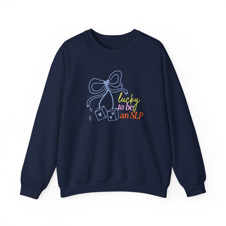 lucky to be an SLP dice crewneck