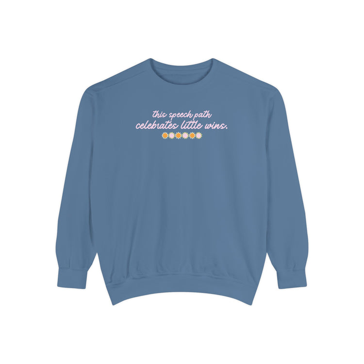 speech path little big wins front/back comfort colors crewneck