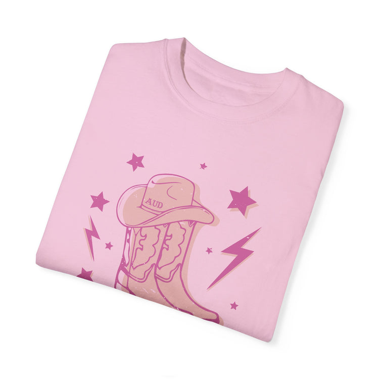 cowboy boots audiology comfort colors tee