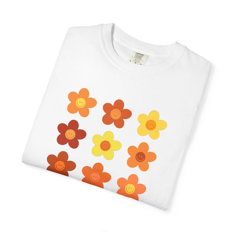 audiology fall flowers comfort colors tee