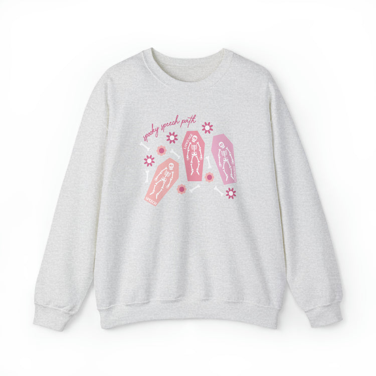 spooky speech skeleton bones crewneck
