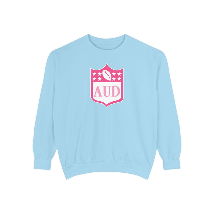 AUD football crest comfort colors crewneck