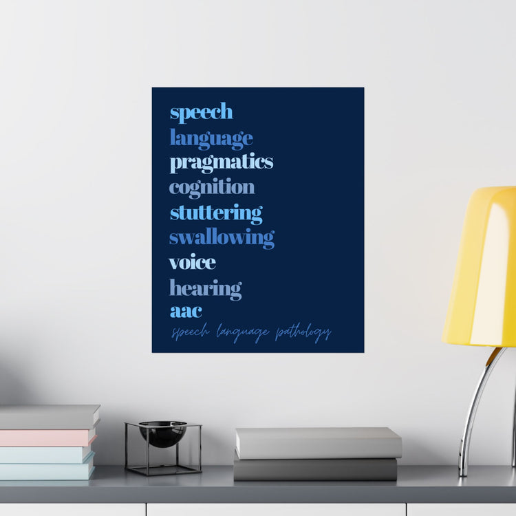 SLP scope blue wall poster