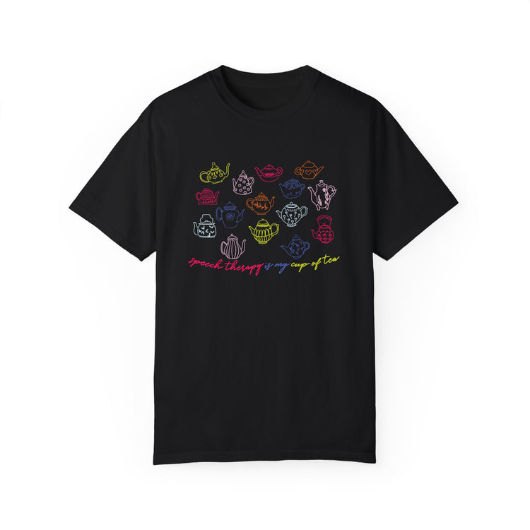 speech therapy is my cup of tea comfort colors tee
