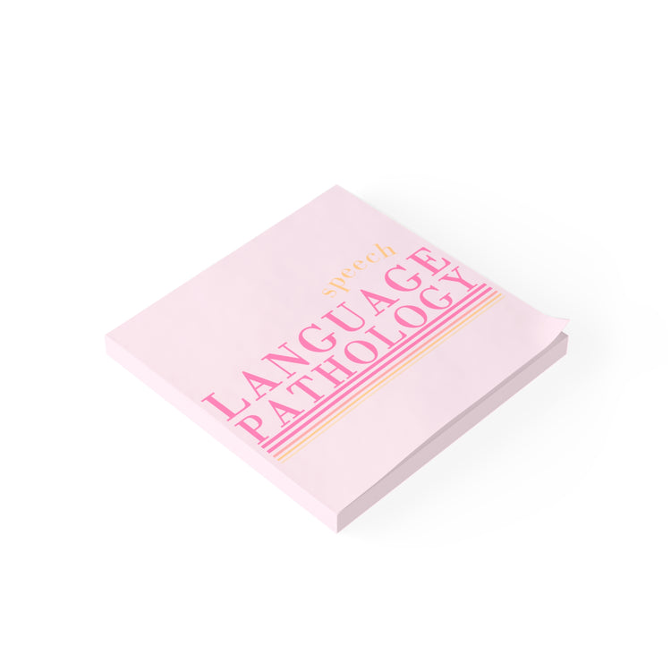 pink speech therapy lines 3x3in Post-it® Note Pads