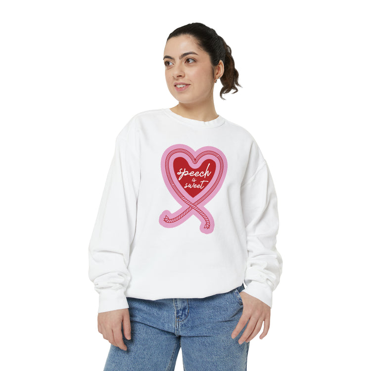 speech is sweet comfort colors crewneck