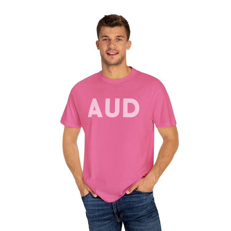 pink AUD audiology comfort colors tee
